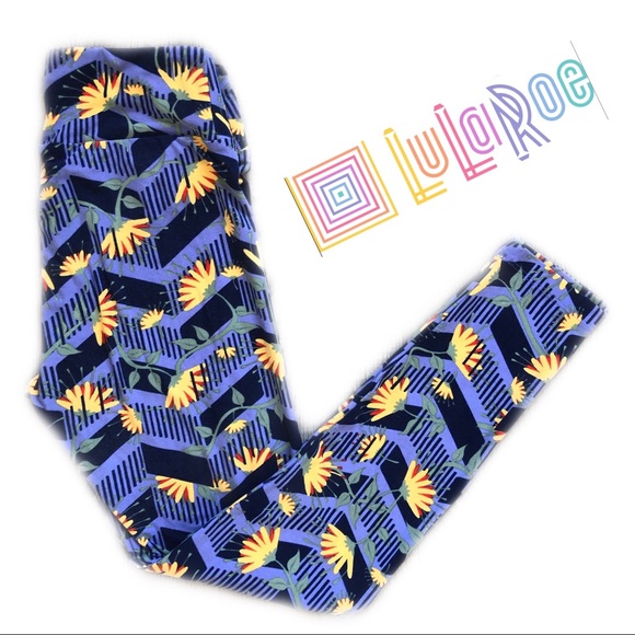 LuLaRoe Other - 💜LuLaRoe Super SOFT Blue Navy Floral Leggings Leg